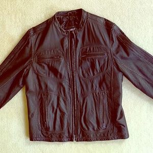 Men's Black Rivet Antique Leather Cycle Jacket